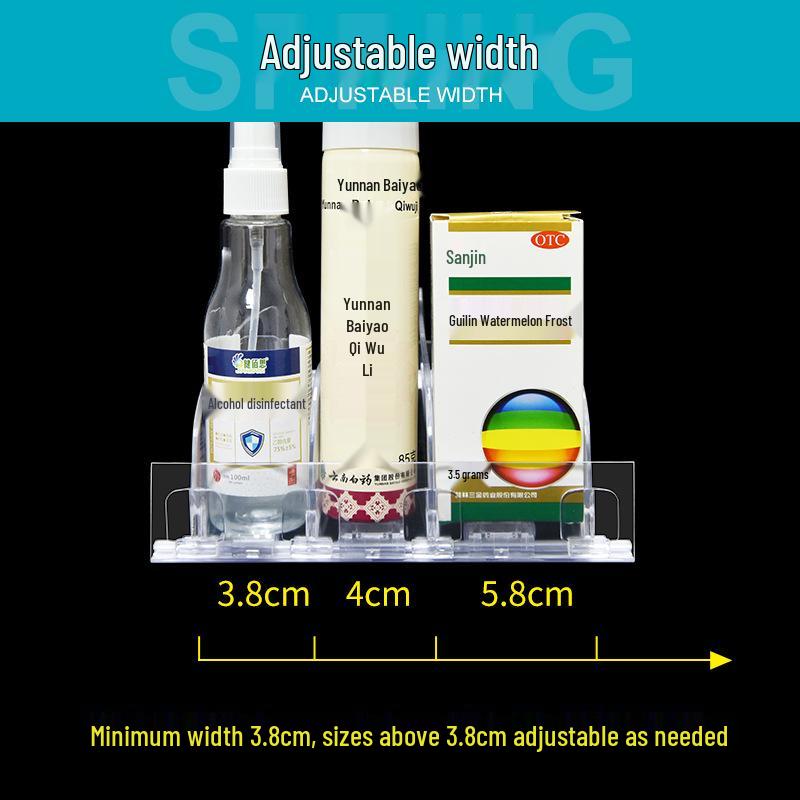 Cosmetic Nail Polish Shelf Pusher - 25mm Wide Guide Rail