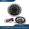 Universal 85mm GPS Speedometer Gauge 120km/h 200km/h for Car Truck Boats Motor Auto with Red Backlight 12V 24V With GPS Antenna