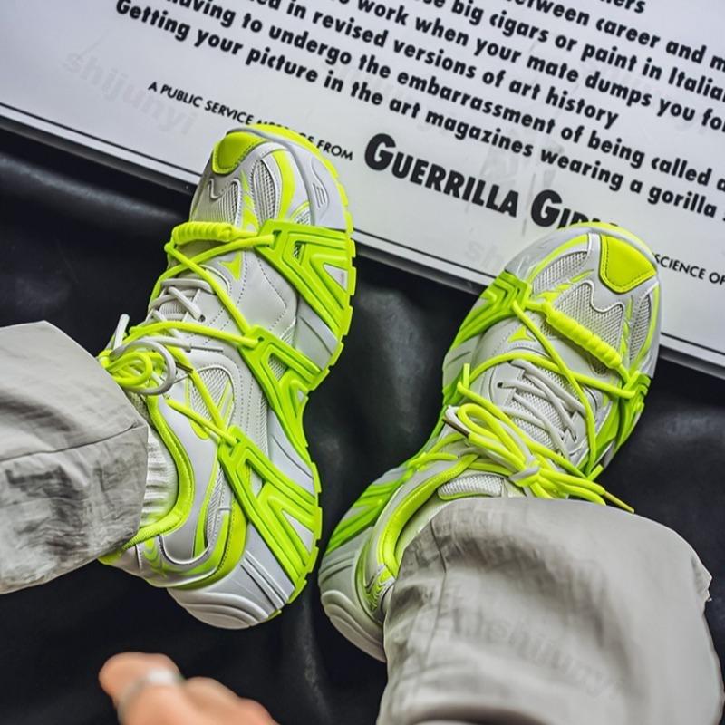 Fashion Men's Fashion Trend Low Top Casual Thick Soeld Shoes 2025 Autumn New Mesh Breathable Comfortable Versatile Niche Chunky sneakers