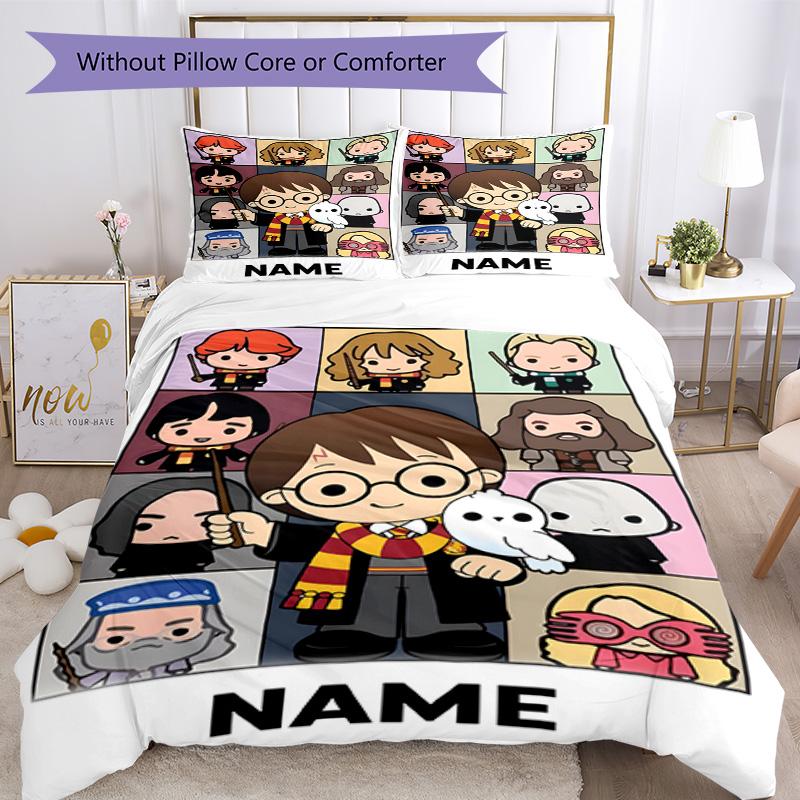 Warner Bros. Films (23) Customize Your Name Bedding Set Breathable Duvet Cover with Pillowcases Home Decoration Birthday Gift
