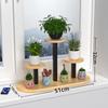 Iron & Wood Multi-Layer Window Flower Stand