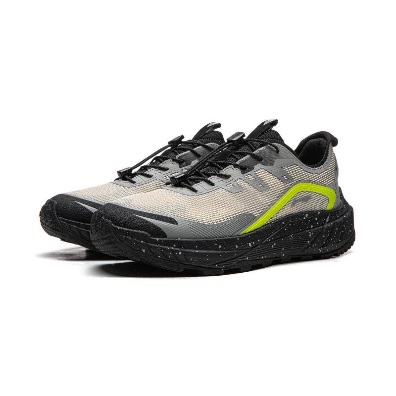 Li-Ning Zhuye V2 Mens Low Top Trail Running Shoes Gray Thick Sole Anti Slip ARSW123-2