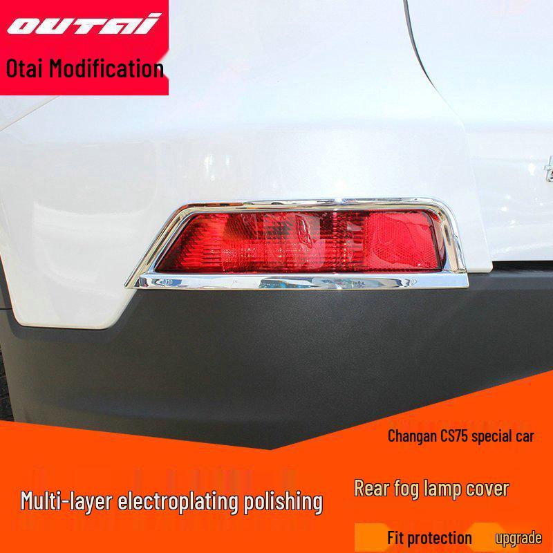 Otai Rear & Front Fog Light Covers & Frame for Changan CS75 - Fog Light Protection & Eyebrow Modification