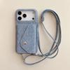 Lanyard Phone Case for iPhone 17 Air 16E 15 14 11 Pro Max 13 12 11 Mini X XS XR 8 Plus Wallet Card Holder Leather Cover