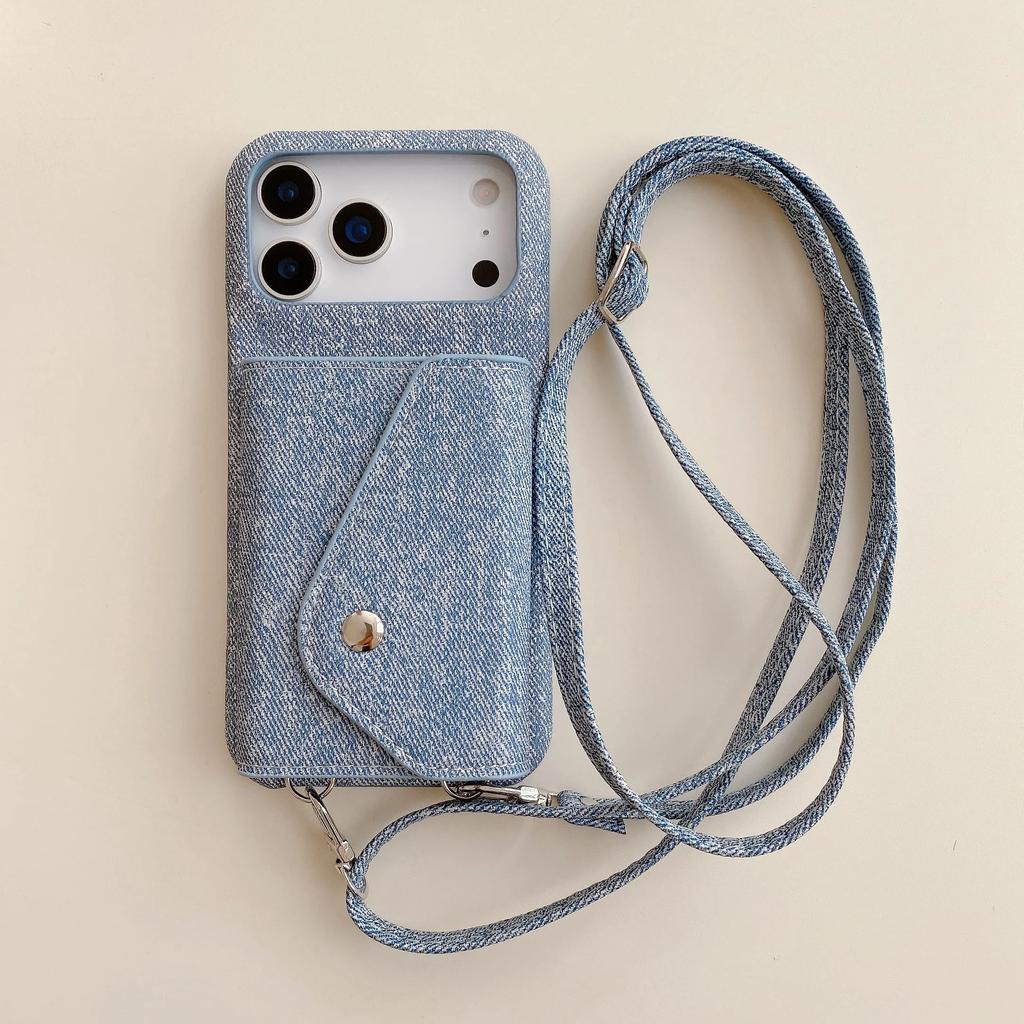Lanyard Phone Case for iPhone 17 Air 16E 15 14 11 Pro Max 13 12 11 Mini X XS XR 8 Plus Wallet Card Holder Leather Cover