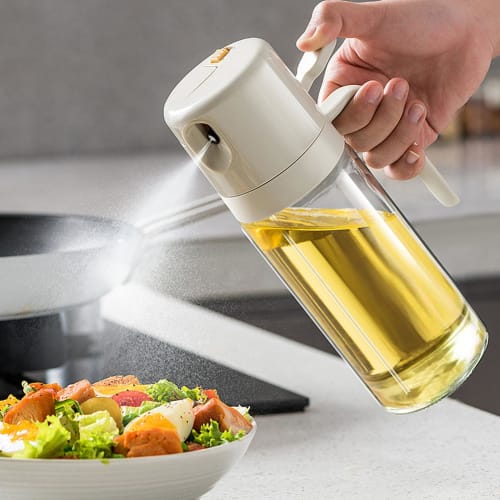 

Watakuyouhin Oil Sprayer, 550ml Large Capacity, Oil Bottle, Oil Dispenser, Oil Pot, Spray Bottle, Fine Mist, Heat-Resistant Glass Spray Container, Mis