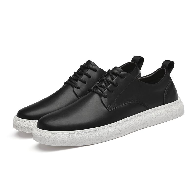 Fashion British Style Men Casual Leather Vintage Oxford Shoes Quality Comfy Genuine Leather Outdoor Walking Shoes Lace-Up Social Shoes