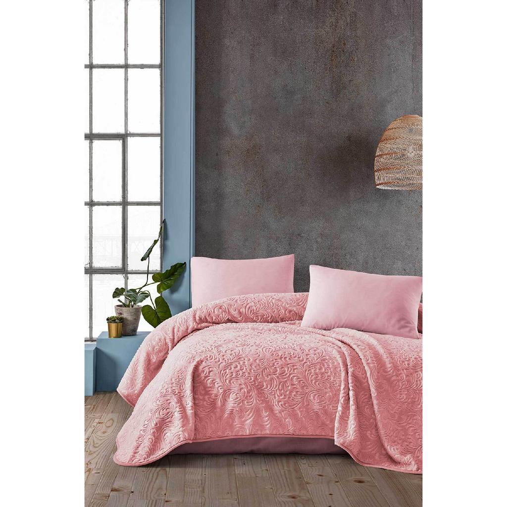 Double Embos Blanket Dried Rose