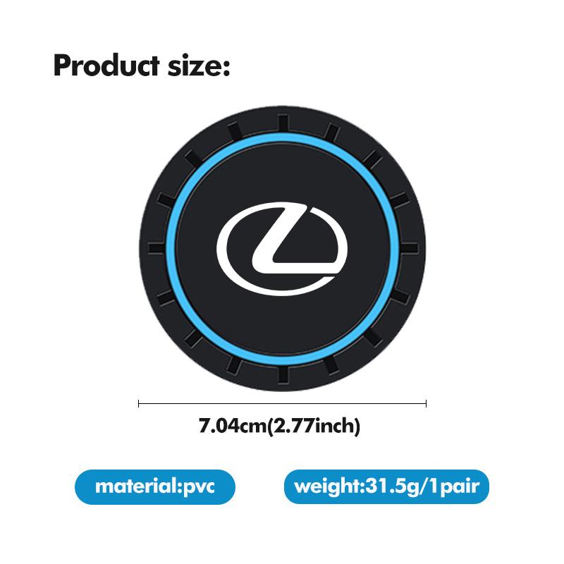 For Lexus Silicone Car Coaster Water Cup Bottle Non Slip Pad Anti-Slip Mat UX250h RX450h RX300 GX470 CT200h RX400h NX300h RX350