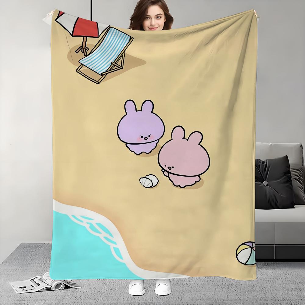 Cute Cartoon A- Asamimichan Blanket Design Lightweight For Dorms, Naps, Living Room, Office,Sofa,All-Season 30x40in