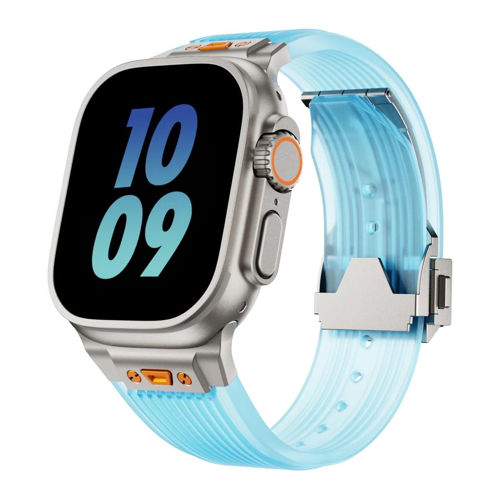 Silikonový sportovní řemínek pro Apple Watch Band řady 9 8 7 6 5 4 SE Ultra 2/1 49mm 45 44 42 41 40 38mm Gumový náramek Correa Pás