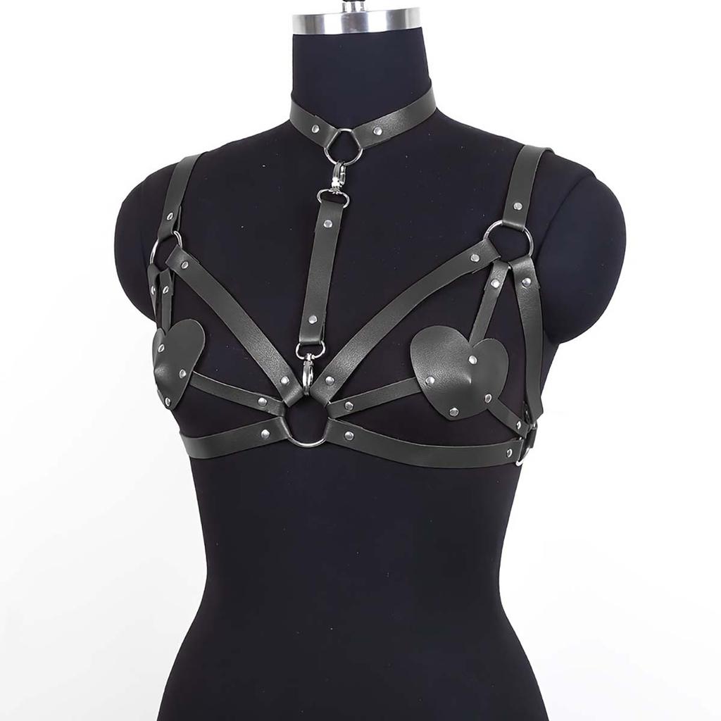 Frauen Sexy Body Harness Gürtel Brust Harness BH Leder Dessous Bdsm Bondage Dessous Gothic Fetisch Kleidung Exotisches Accessoire
