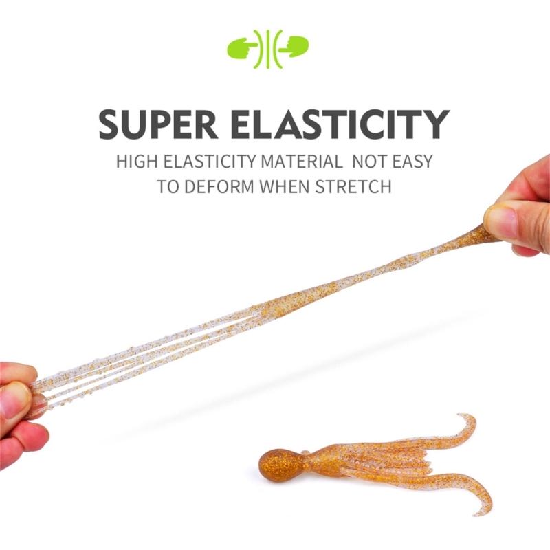 5pcs Floating Fishing Lures Squid Jig Soft Baits Silicone Artificial Baits Swimbaits Fishing Accessories