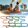 4/2/1pc Adjustable Elastic Kayak Rod Lanyard Canoe Paddle Leash Fishing Rod Leash Safety Rope Carabiner Rowing Boats Accessories