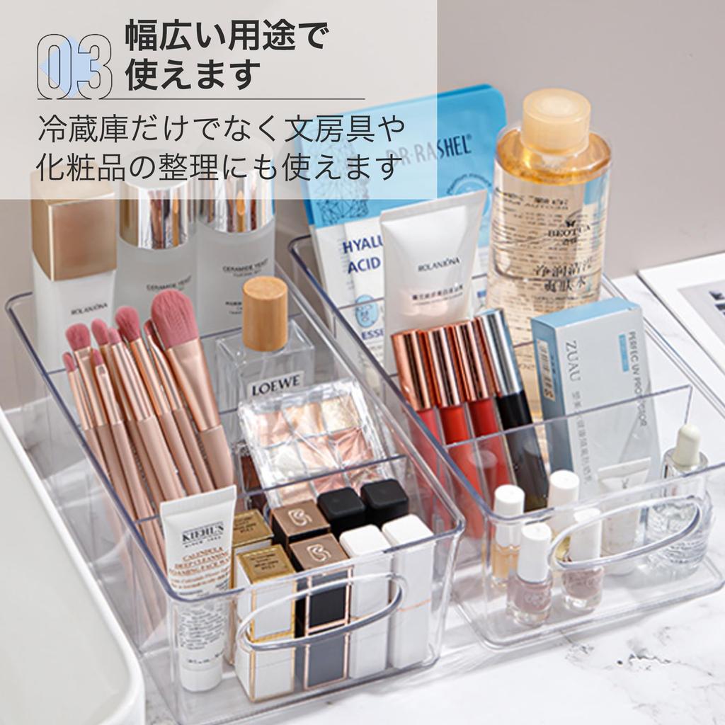 Asdays Refrigerator Storage Transparent Storage Case Kitchen Storage Refrigerator Drawer Clear Case with Dividers (1 Piece)
