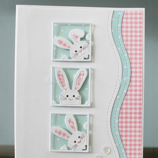 3Pcs Easter Rabbit Cutting Die DIY Scrapbooking Paper Cards Embossing Stencil