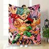 Dynamic Characters with Glowing Energy, Cards, and Lightning Streaks. for All Seasons Blanket Lunch Break Throw Gift