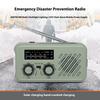רדיו חירום עם פנס רב-תכליתי קומפקטי נייד אזעקת SOS פס AM/FM רדיו נטען באמצעות ידית סיבובית