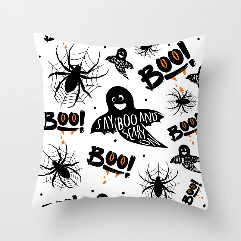 New Halloween Series Peach Leather Velvet Pillowcase Festive Decoration Home Sofa Pillow Cushion Cover