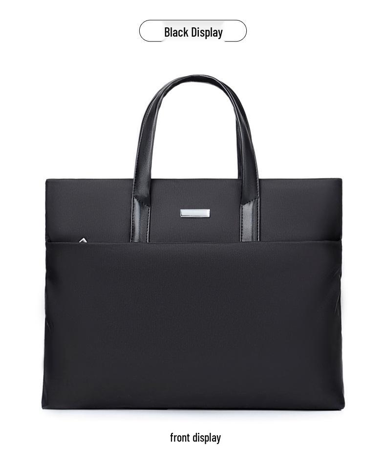 Men s Business Briefcase: Lightweight, Large Capacity Document & Laptop Organizer чёрный