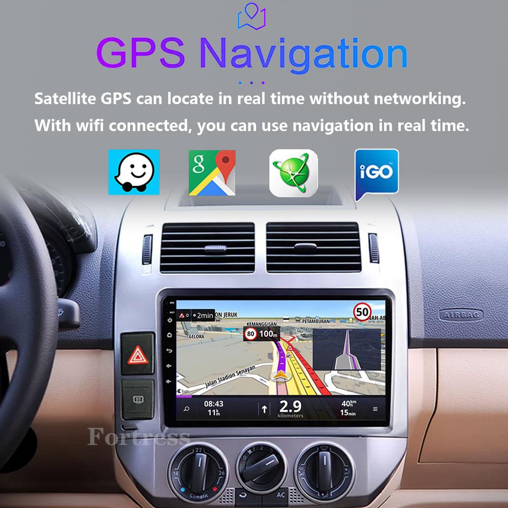 Fortress Pentru Volkswagen Polo Mk4 2001 - 2011 Radio Auto Android Player Multimedia Carplay Auto Stereo GPS Navi 2din DSP Unitate Principală
