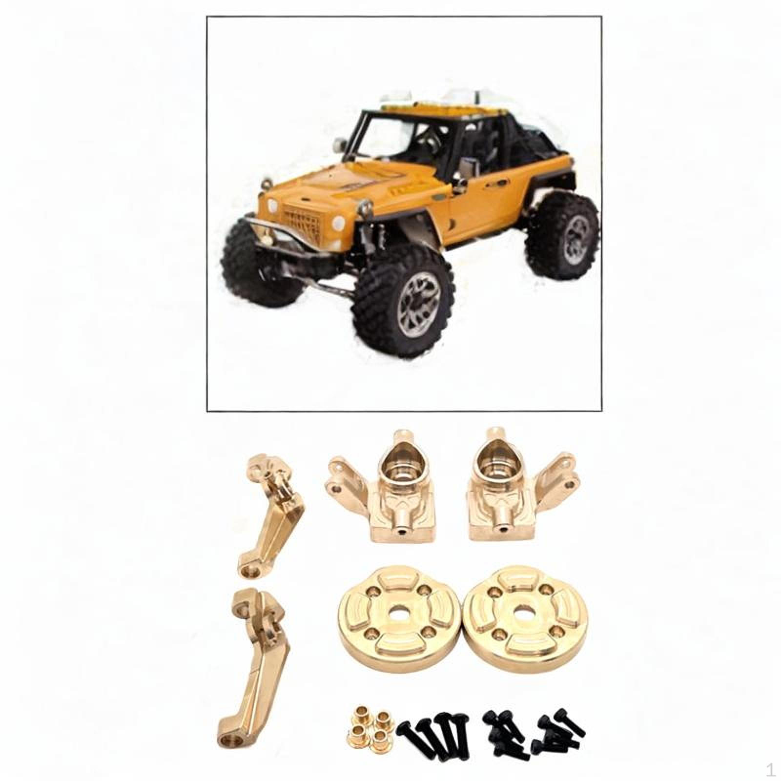 

6Pcs 1/12 RC Car Front Axle Steering Cup, Gear Cover, C Hub Carrier Upgrade for H12Y Vehicles