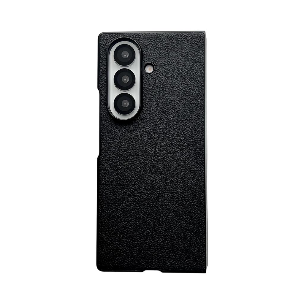 Luxury Business Sle Prom Leather Phone Case for Samsung Galaxy Fold 7 6 5 4 3 High Quality Carbon Fiber Shockproof TPU Protect Cover