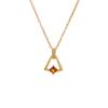 Copper Zirconia Skirt Pendant Necklace - Titanium Steel Classic Clavicle Chain for Women