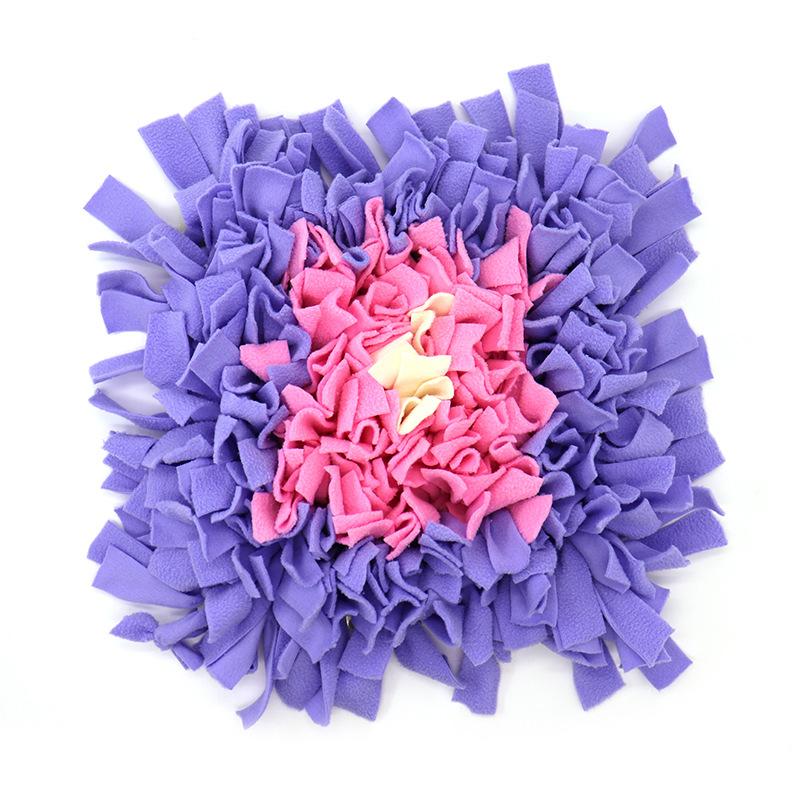 

45cm Dog Puppy Snuffle Mat Pet Puzzle Toy Sniffing Slow Feeder Nose Training Pad Pink Purple