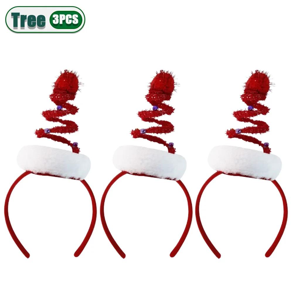 1-20 STÜCKE 2025 Neue Weihnachts-Haarbänder Festliche Partydekoration Erwachsene Kinder Foto-Requisiten Weihnachtsmütze Schneemann Stirnband