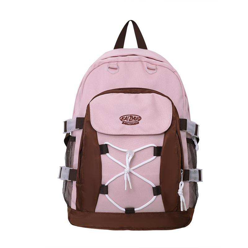 Backpack female college student junior high school student schoolbag new fashion high sense simple large capacity travel backpack