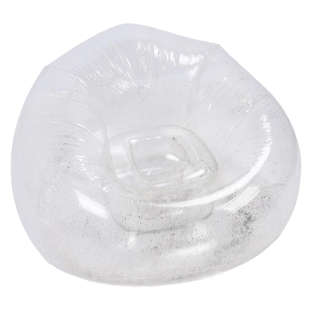 Inflatable Chair Comfortable Relaxing Transparent Ergonomic Space Saving PVC Blow Up Couch Chair