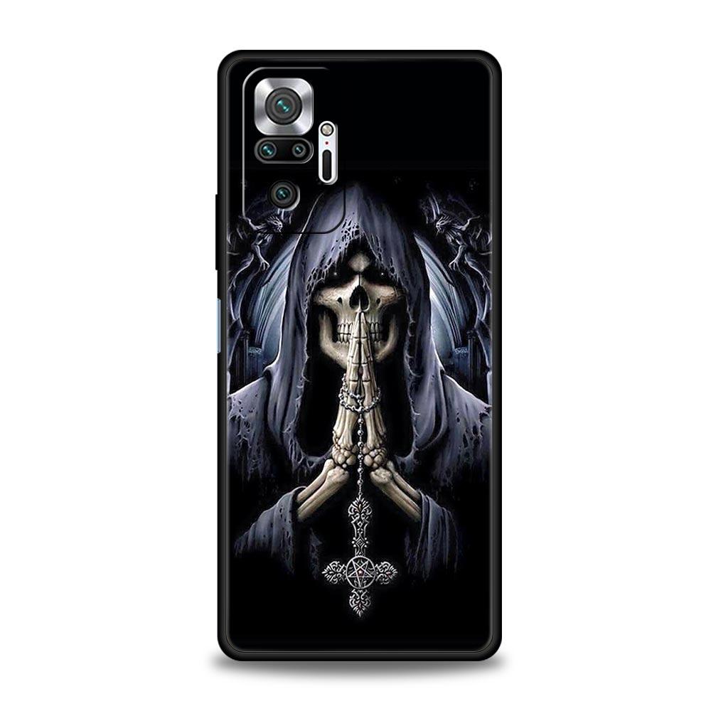 Skull Skeleton Grim Reaper Fashion Phone Case For Xiaomi Redmi Note 13 12 5G 11 10 Pro Plus 4G 9S 9 8 7 9T 13C 10C 9C 9A Cover