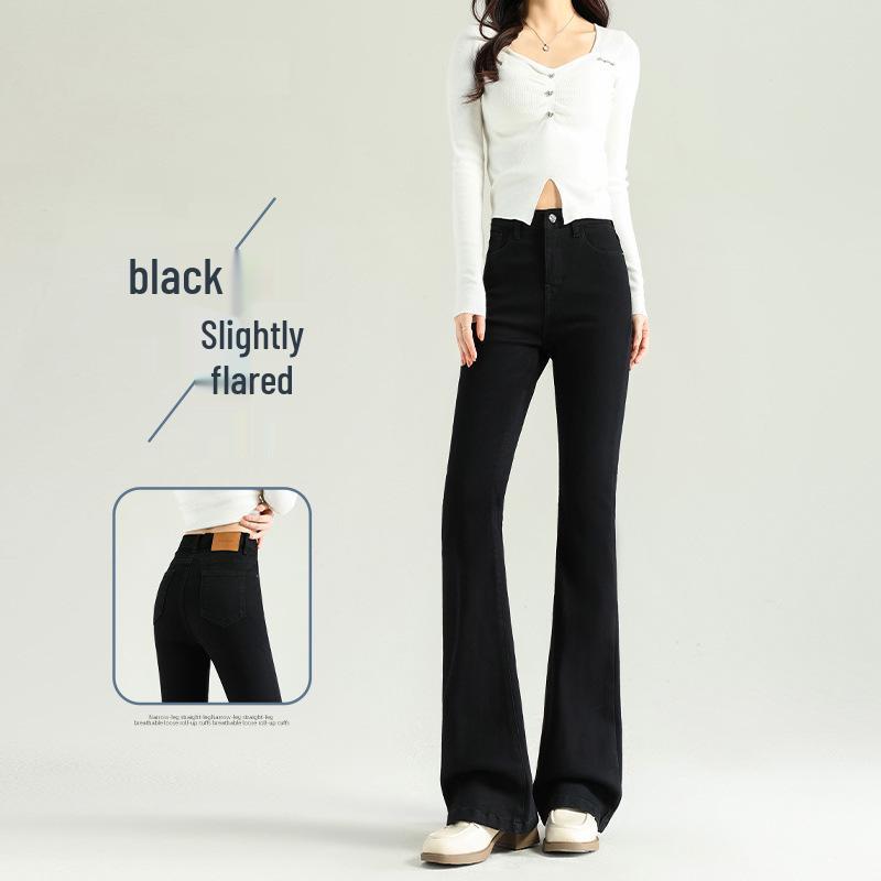 

Women s 2025 Summer High Waist Blue Micro-Flare Bell Bottom Jeans - Slimming, Loose, and Breathable. 28 fits 106-115 pounds