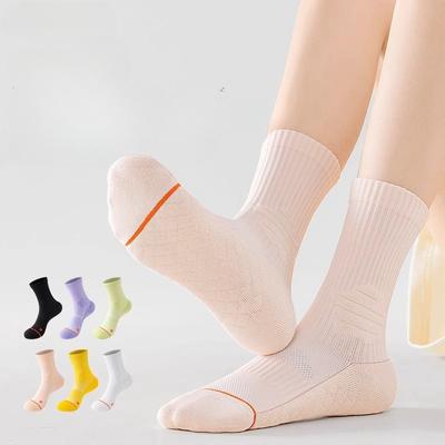 Women's Mid-calf Sports Socks, Spring and Summer Fitness Professional Running Socks, Women's Badminton Special Towel Soles