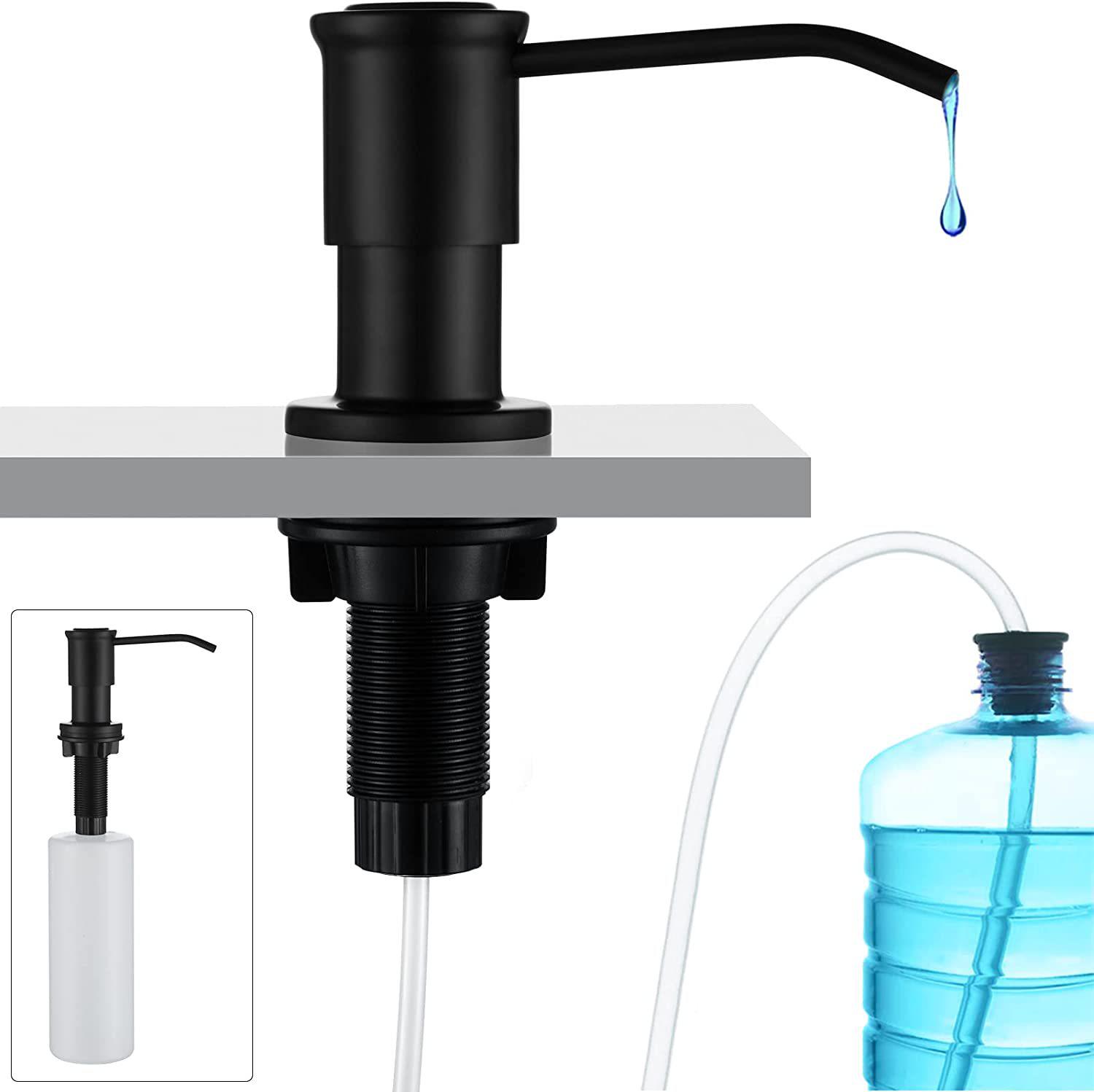 

Stainless Steel 304 Kitchen Sink Soap Dispenser, 500ml Press Type with 120mm Silicone Tube