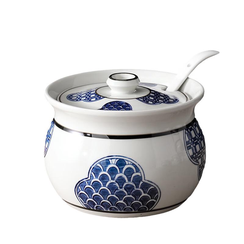 Hand-Painted Ceramic Kitchen Storage Jar