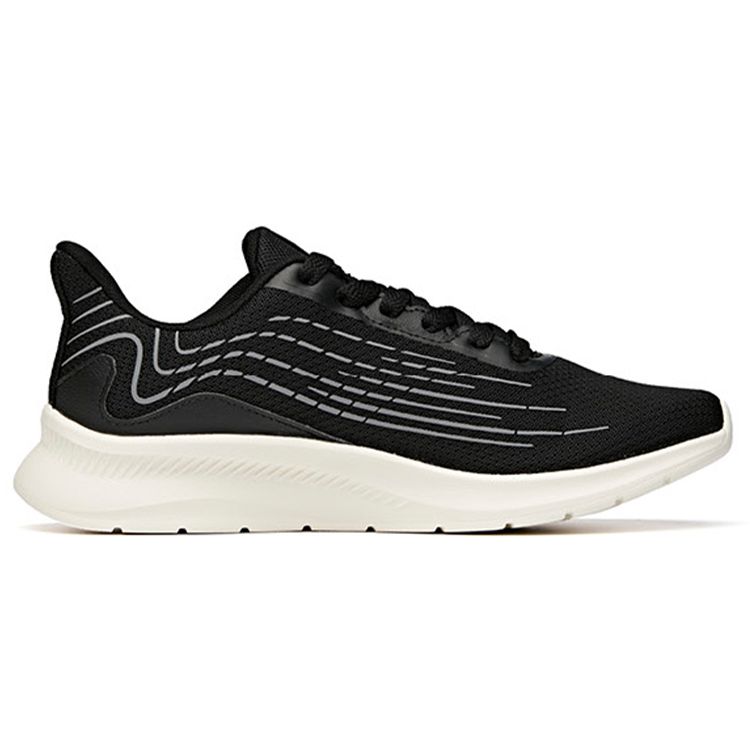 Anta Lightweight Breathable Shock Absorbing Non-Slip Durable Running Shoes Men Sneakers Black Gray White 112115577-1