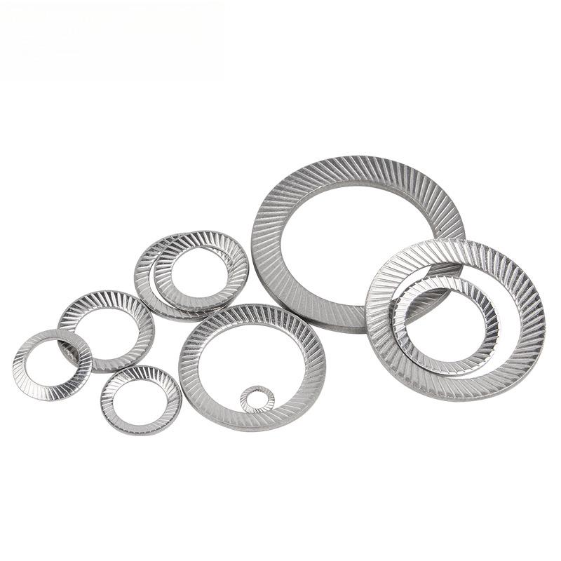 304 Stainless Steel Double-Sided Serrated Lock Washer, Anti-slip Butterfly-shaped, M3-M42