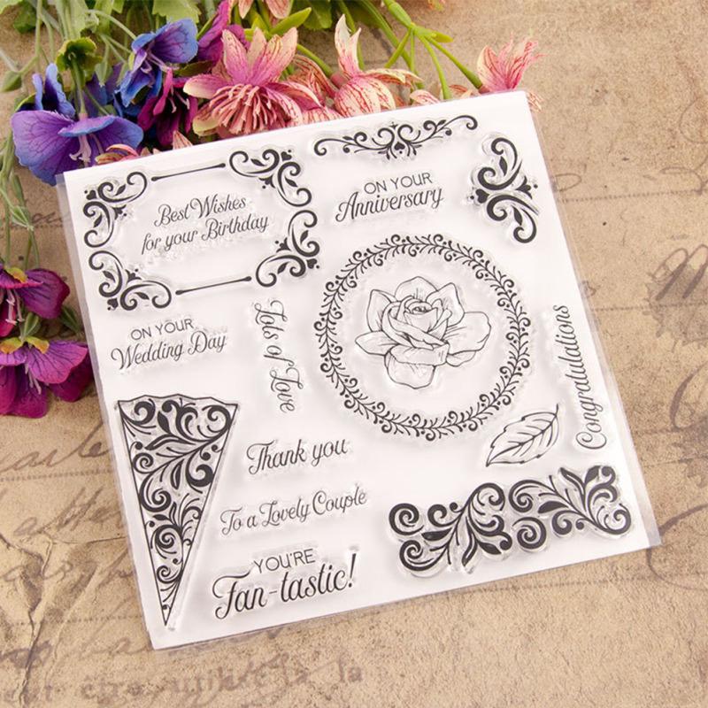 Transparent Clear Silicone Stamp for Seal DIY Scrapbooking Photo Album Decorative Clear Stamp Sheets