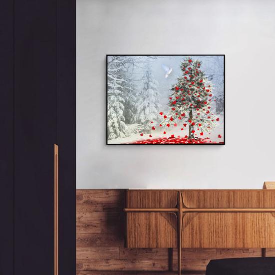 Full Drill 5D Rhinestone Painting Kit Vibrant Color Shiny Flower Theme Handmade Rhinestone Painting Art Craft Ornament