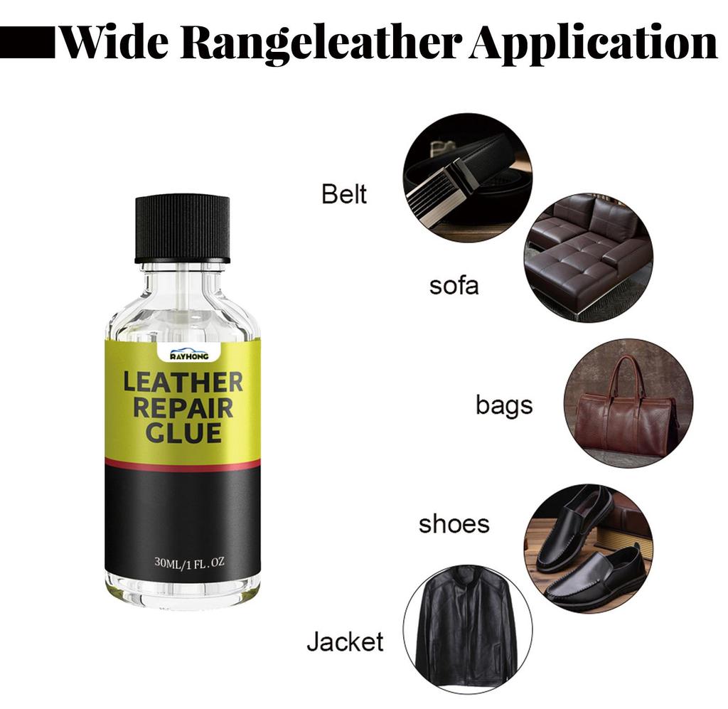 RAYHONG Automotive Lederreparaturlösung 30/50ml Repariert Kratzer und Risse, stellt Glanz wieder her, bietet dauerhaften Schutz