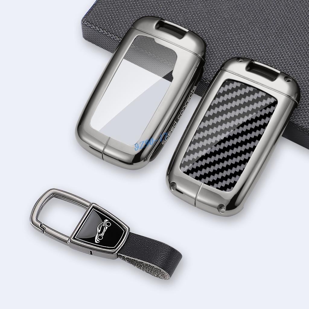 For Lexus Is Es Ls Gs Rx Gx Lx Ct Hs 200 250 300 300H 350 350H 450 Metal Carbon Fiber Car Key Fob Case Cover Keychain