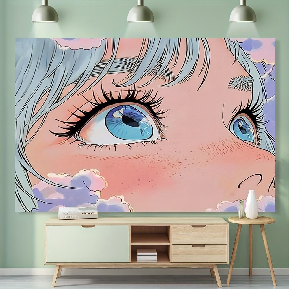 

1pc Charming Clouded Eyes Printed Tapestry Banner for Home, Garden Season Event Decorations Living Room Photo Studio Background 40x60cm