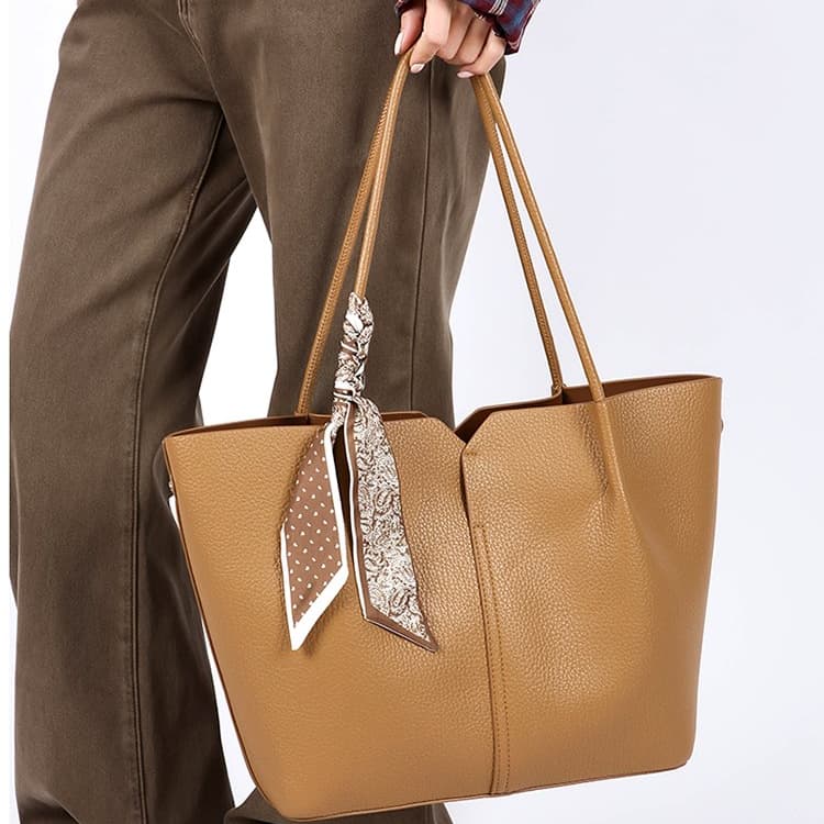 Lychee pattern silk scarf decorative tote bag women's shoulder bag