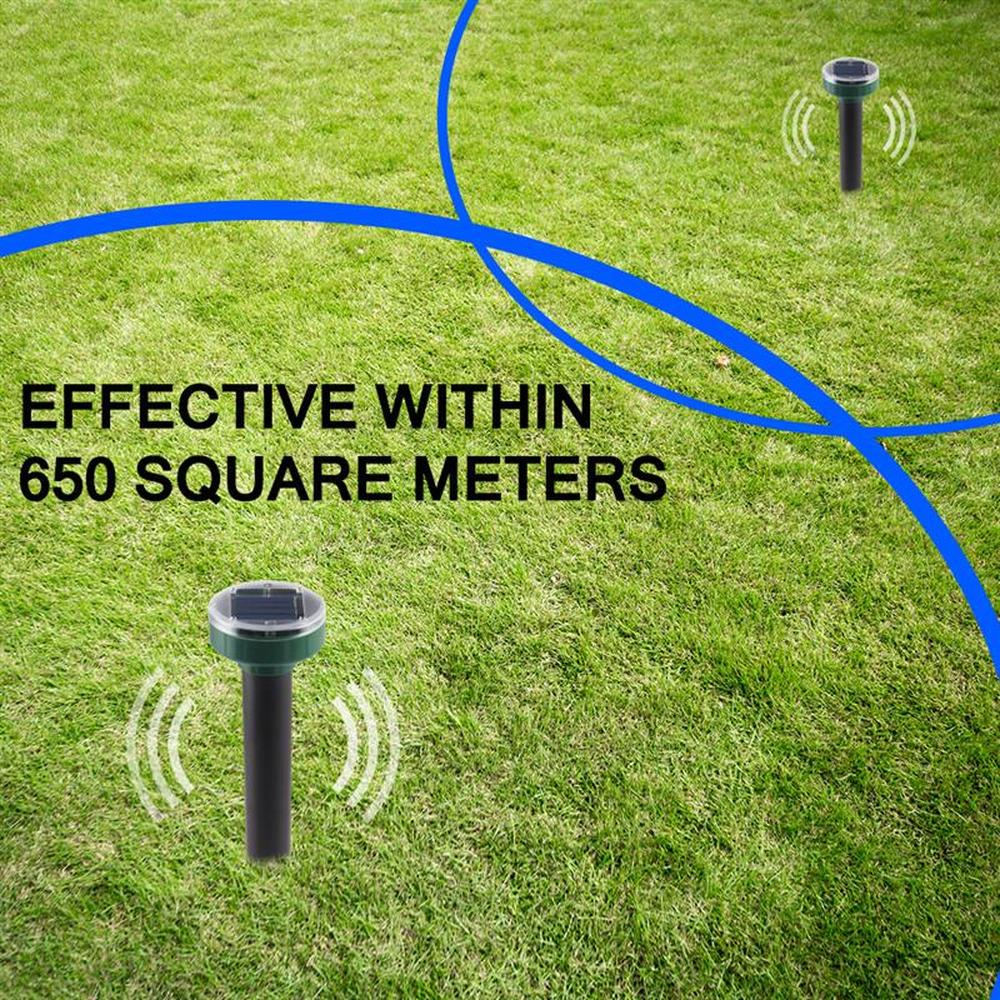 Outdoor Farm Garden Yard Mole Rat Repellent Solar Ultrasonic Spike Pest Deterrent Repeller