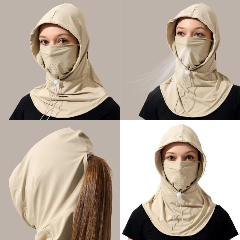Full Face Mask Hat Sun Protective Hat Soft and Breathable Outdoor Cycling Hiking Balaclava Hat for Various Activity