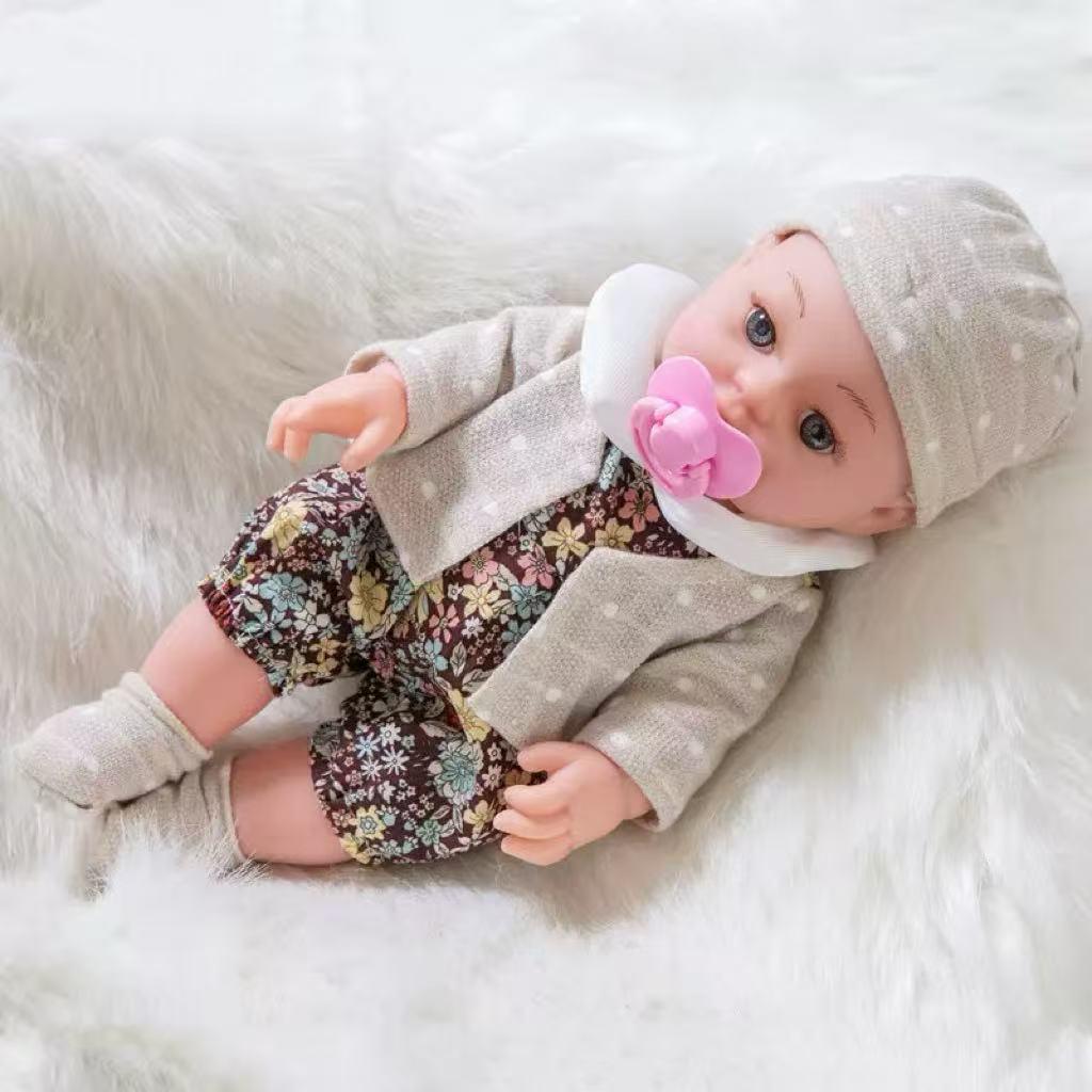 30cm Reborn Baby Girl Doll - Soft Vinyl Soothing Toy for Children