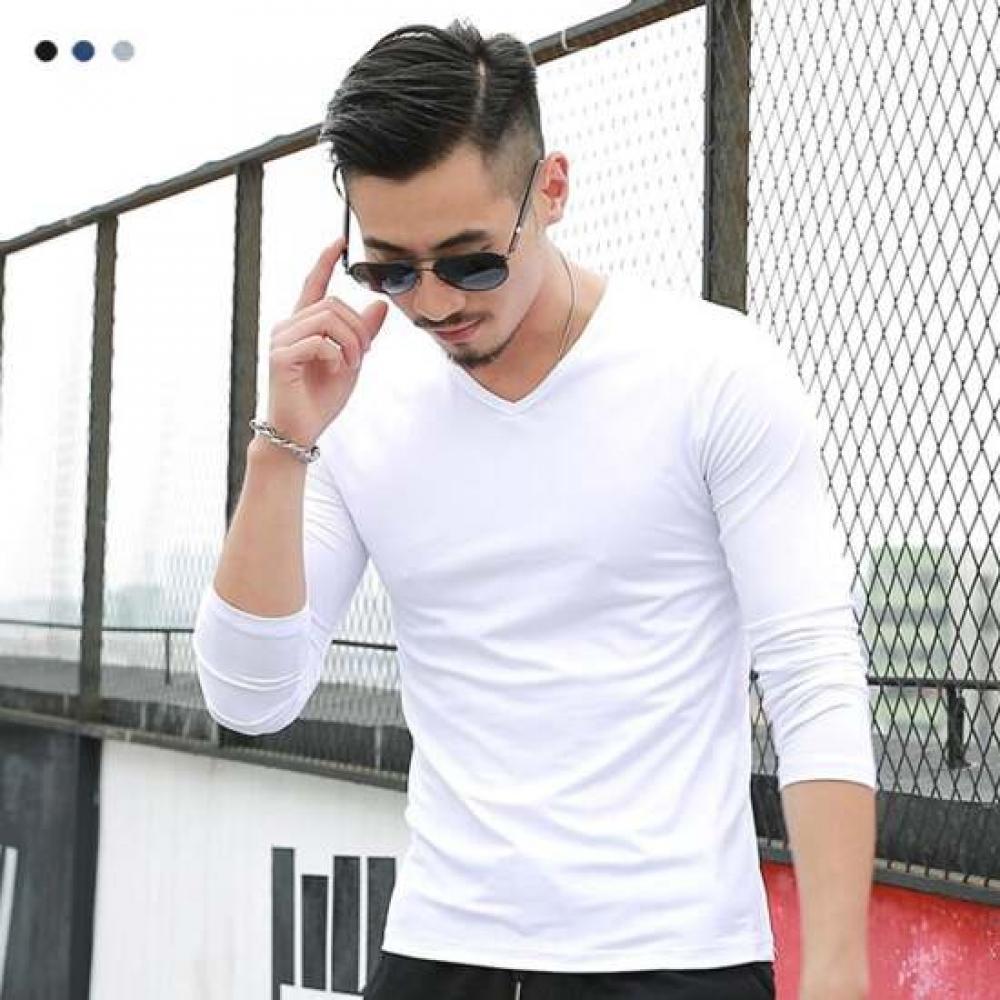 Limid Men S baSic V Neck LOng SleeVe T ShirT On Sha Qwc06504