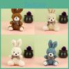 Style Cartoon Lovable Rabbit Plush Toy With Bow Tie Ideal For Backpacks Keychains And
